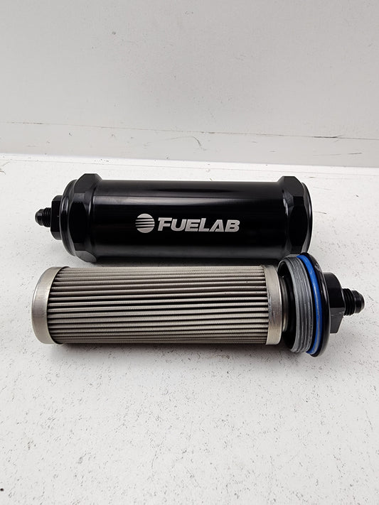 Like New Fuel Labs 40 Micron Inline Fuel Filter 6an