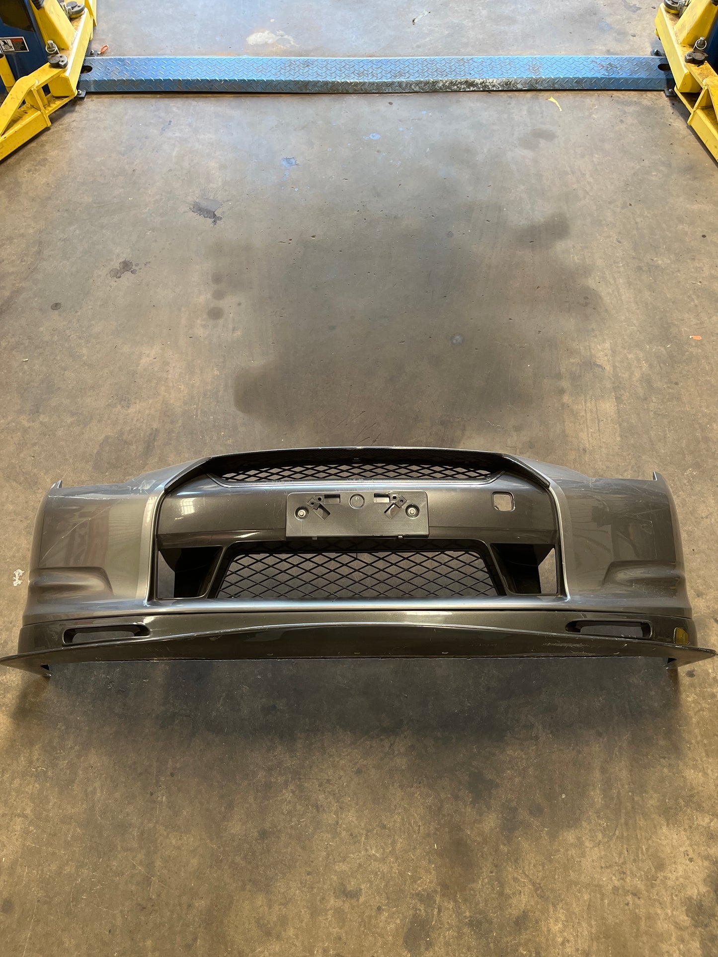 Standard R35 GTR OEM, Genuine Stock Front Bar With MCR Carbon Fibre Lip