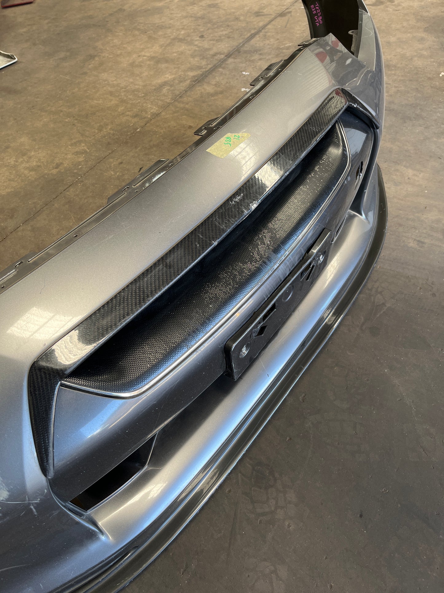 Standard R35 GTR OEM, Genuine Stock Front Bar With MCR Carbon Fibre Lip